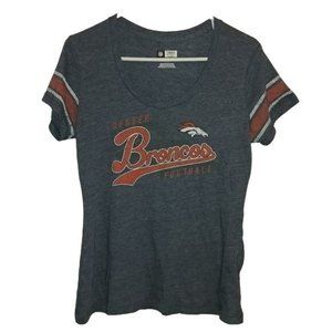 NFL Women's Size Medium Denver Broncos Short Sleeve Cotton Tee Blue Orange